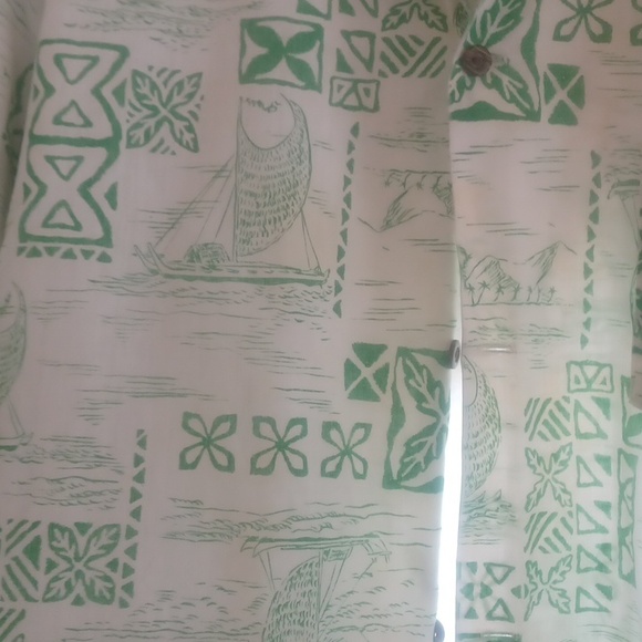 Vintage 1970s Hawaiian 🌺 made Aloha Shirt w/majestic Swan 🦢 in poppy orange - Picture 3 of 5